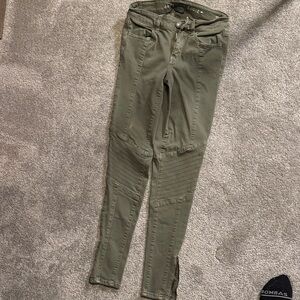 American Eagle Outfitters Women's Green Skinny Jeans